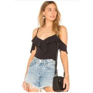 NWT BB Dakota Kase Cold Shoulder Tank Top Black Small